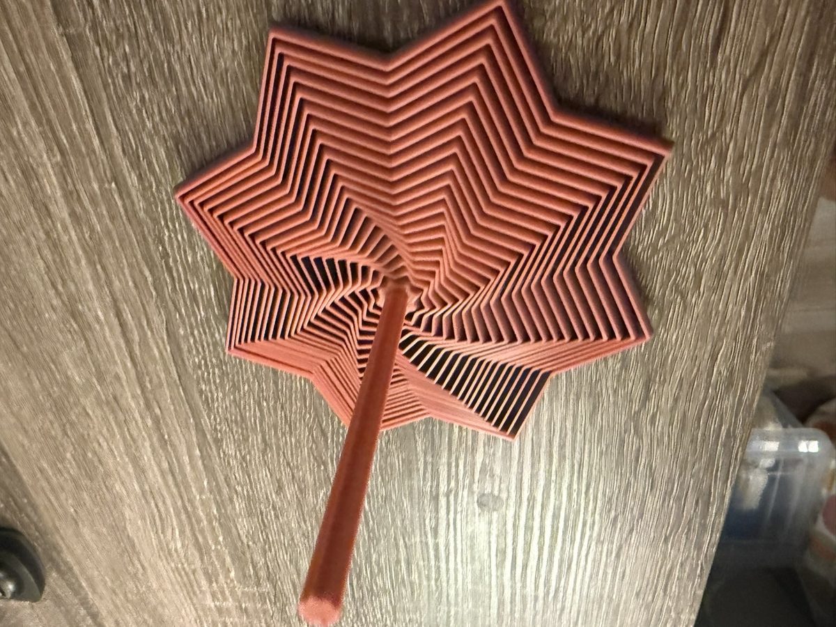 Red star fidget spinner close-up