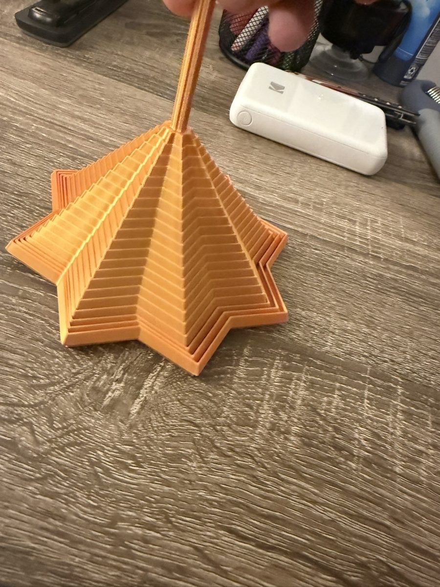 Orange game holder side view