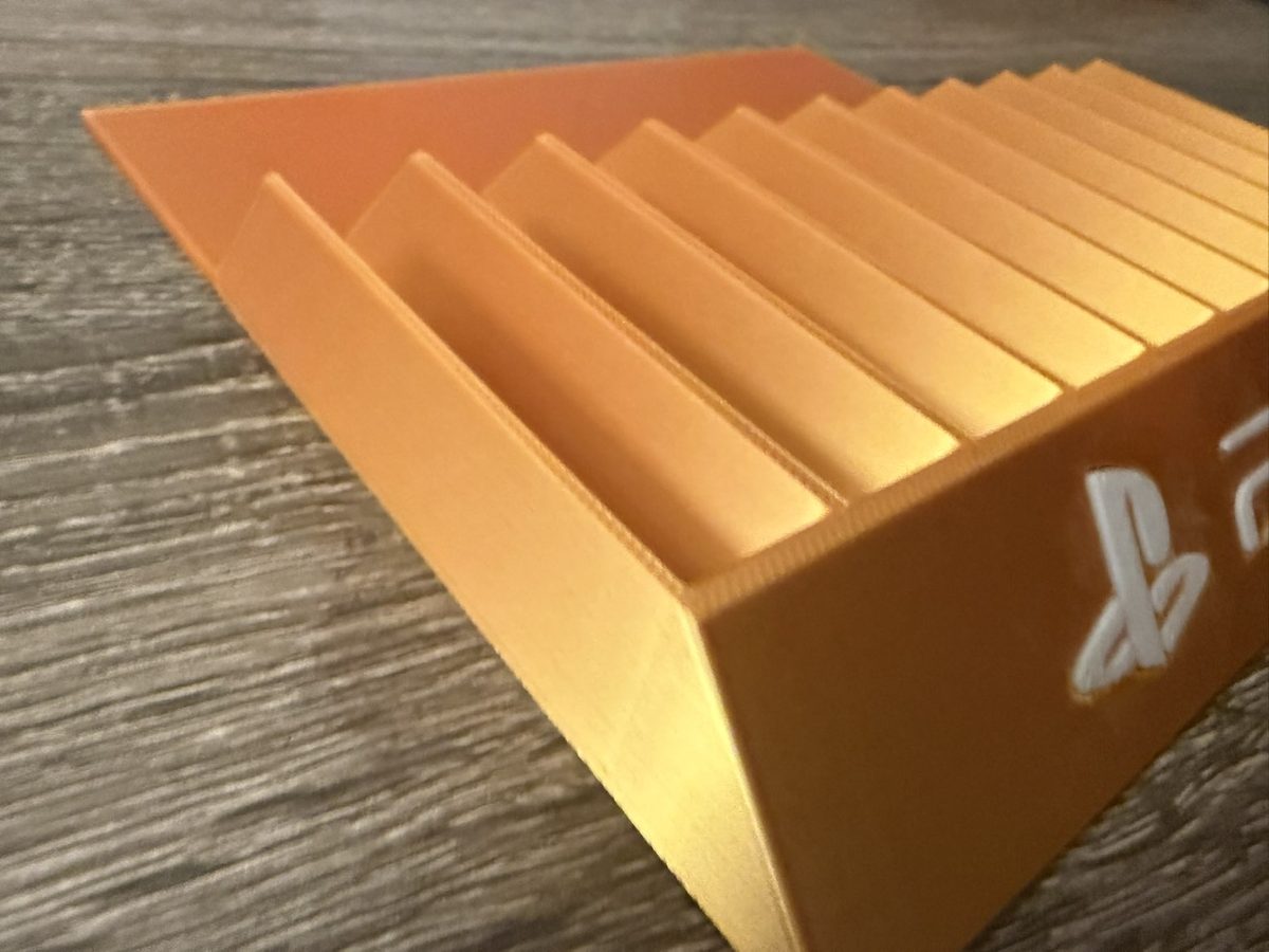 Orange PS5 game holder