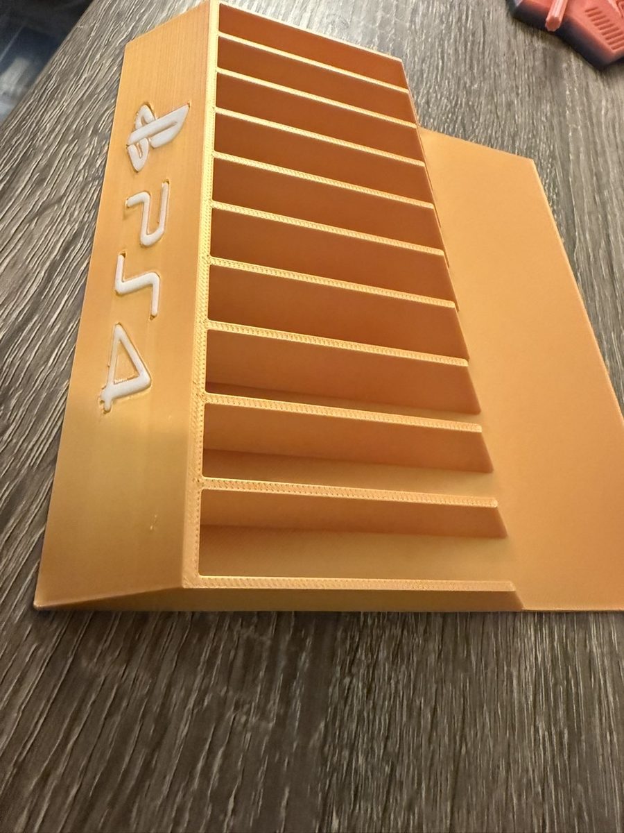 Orange game holder detail