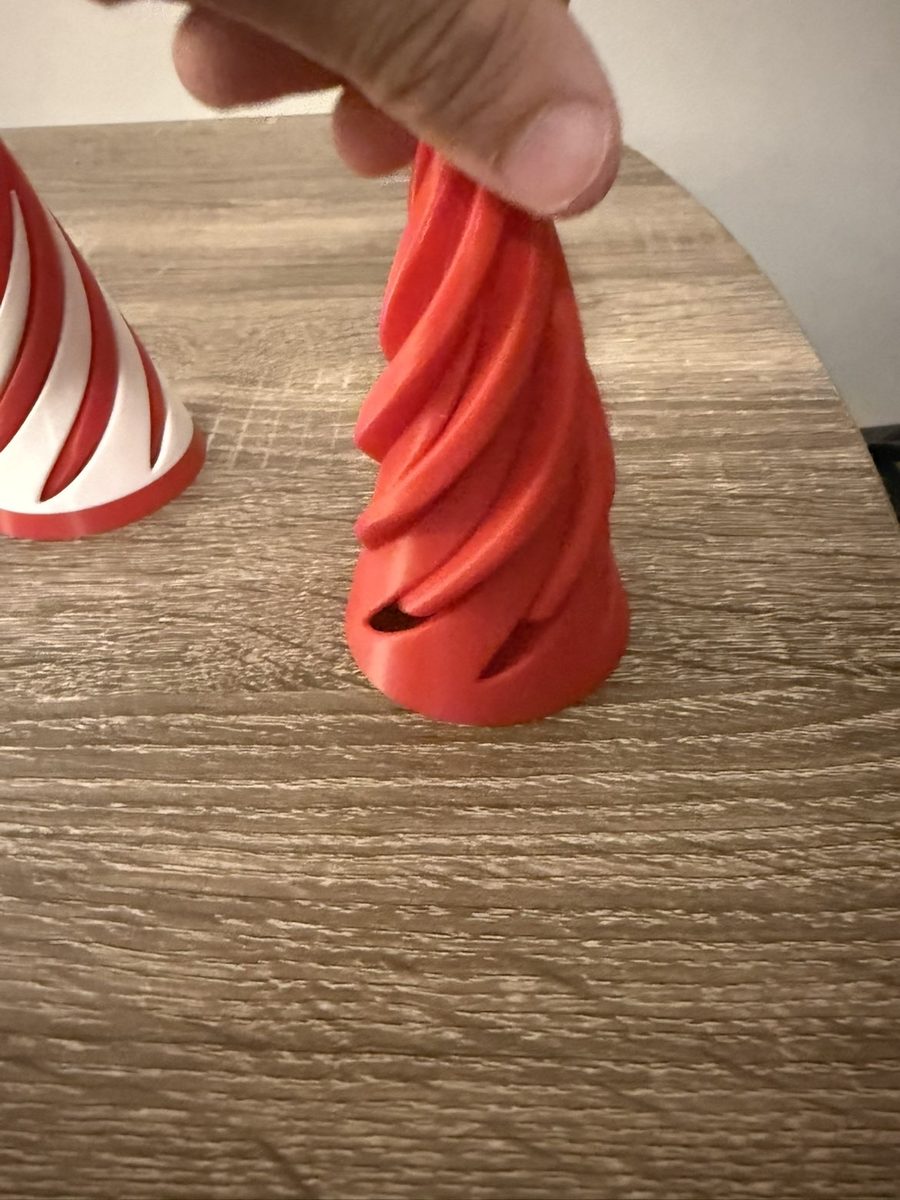 Red twisted spiral tree