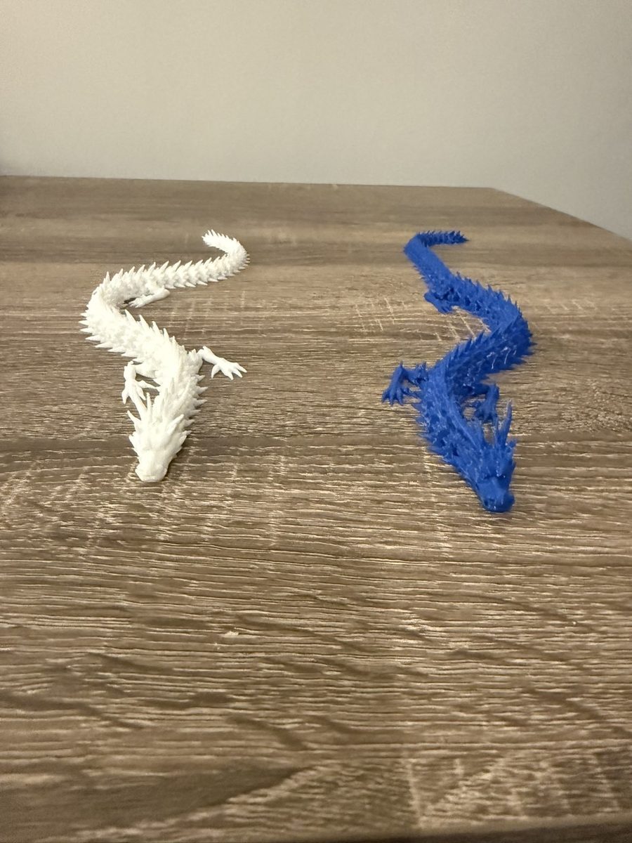 Blue articulated dragon